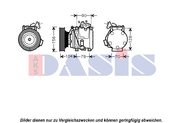 AKS DASIS Компрессор, кондиционер 850447N